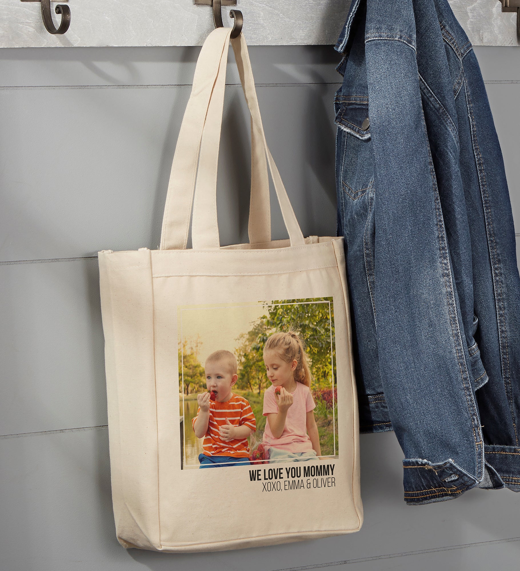 Photo Collage Personalized Canvas Tote Bags
